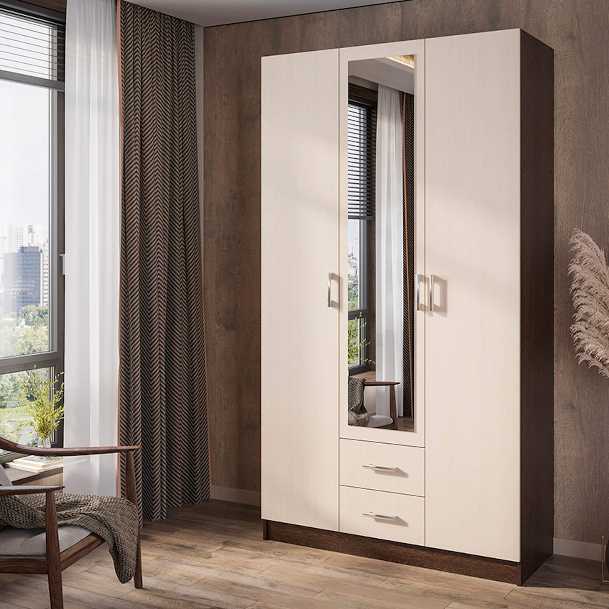 Тениз Шкаф дуб венге/дуб белфорд